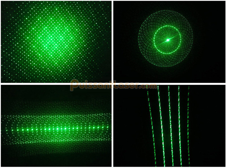 100mw lazer vert lumineux avec couleurs differente en forme etoiles