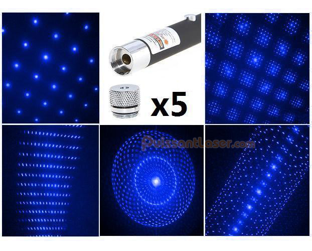 5 en 1 pointeur lazer Violet 30mw Etoile Pas Cher